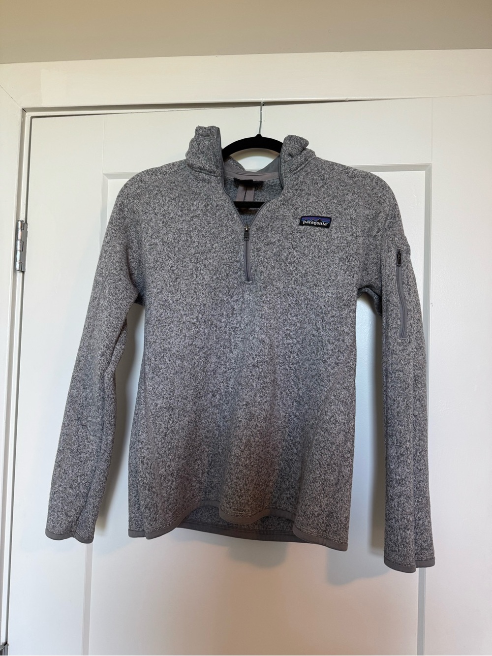 Patagonia Heather Gray Half-Zip Fleece Pullover